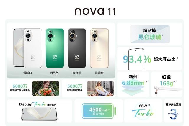 华为nova11系列正式发布，价格速览：起价2499元！