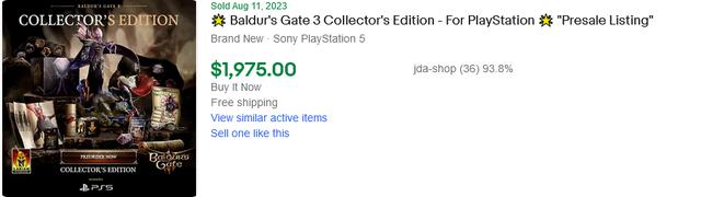 《博德之门3》实体典藏版价格高达近2000美元