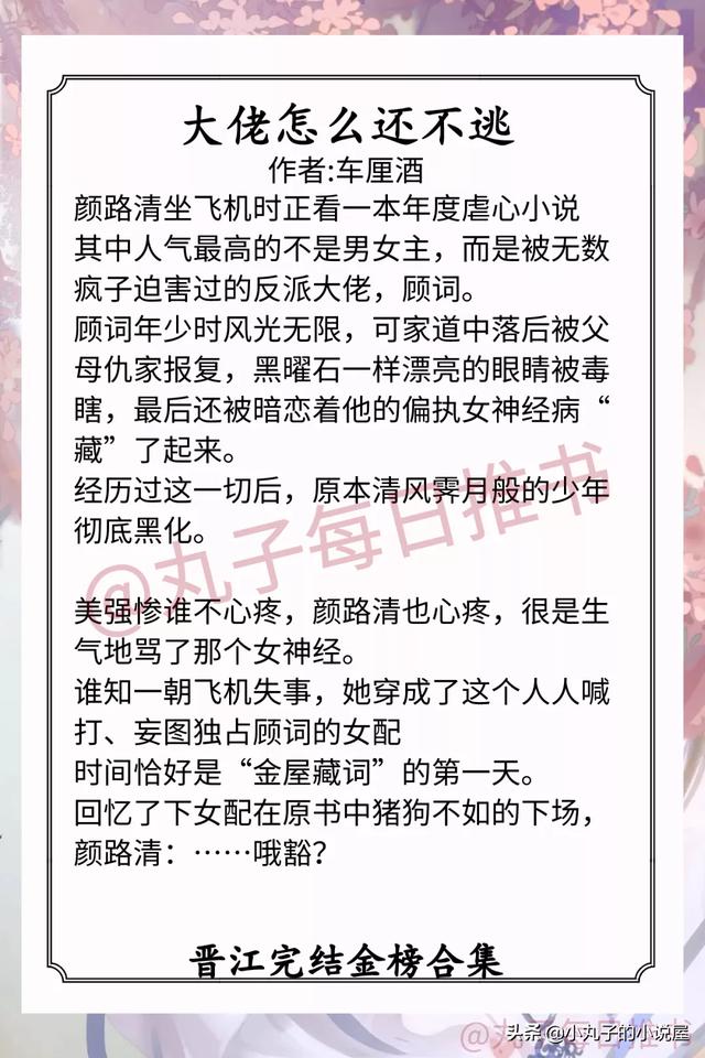 强烈推荐！晋江完结金榜系列，《别对我动心》《大佬怎么还没逃》超级甜蜜的小说！