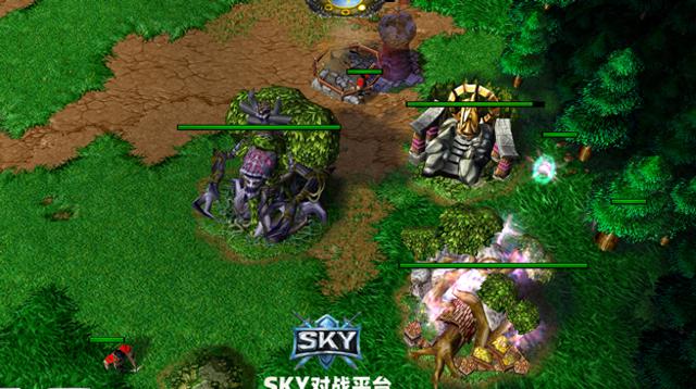 《魔兽争霸3：4农民开局，单挑11电脑，刺激有趣的双线TR玩法》