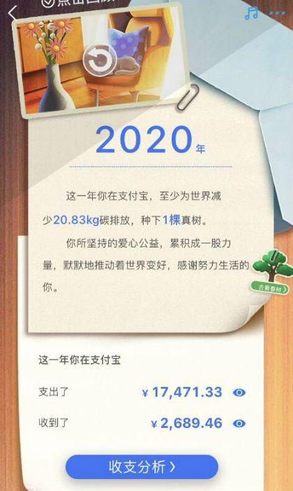 2020年支付宝年度账单查看指南：支付宝2020年度账单入口地址