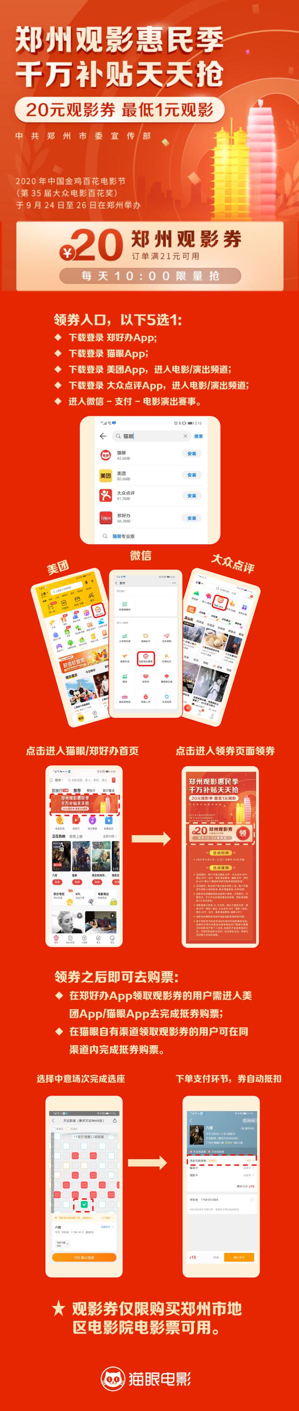 郑州观影惠民季：明日起优惠券双倍发放