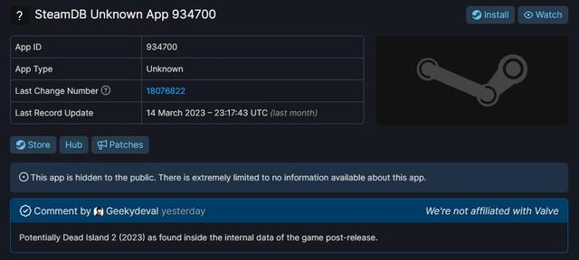 《死亡岛2》或将很快登陆Steam，配置文件暗示可能性