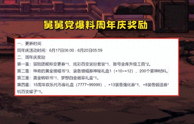 DNF：舅舅党再次爆料！6月最强活动预热，13强化券免费赠送