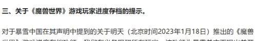 《魔兽世界》数据风波:玩家个人存档成为保卫战的关键