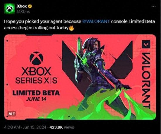 射击游戏新作《无畏契约》Xbox平台限量测试现已开启，全新体验等你来挑战！