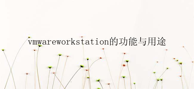 vmwareworkstation的功能与用途