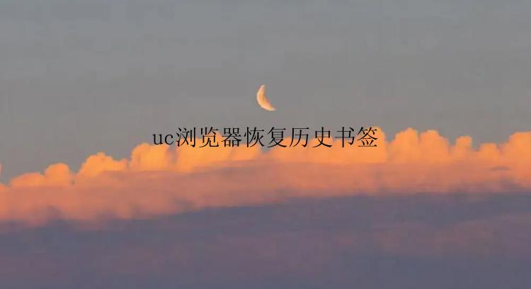 uc浏览器恢复历史书签