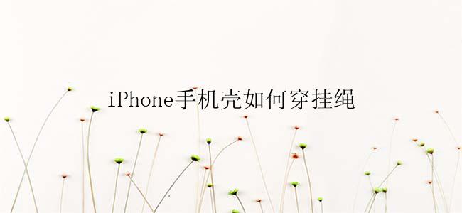 iPhone手机壳如何穿挂绳