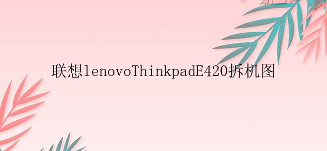 联想lenovoThinkpadE420拆机图