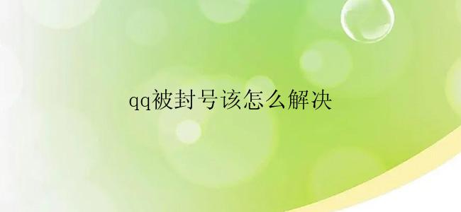 qq被封号该怎么解决