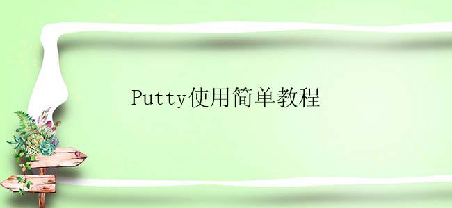 Putty使用简单教程