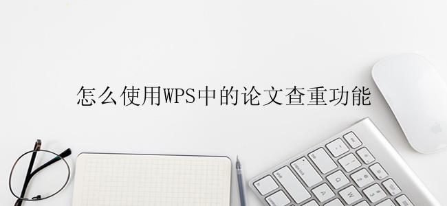 怎么使用WPS中的论文查重功能