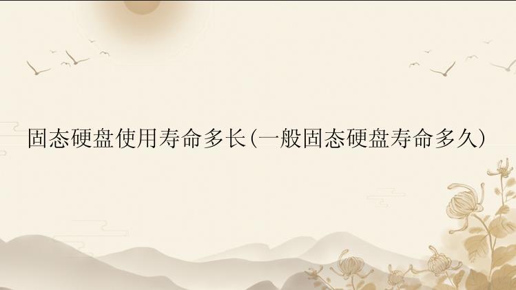 固态硬盘使用寿命多长(一般固态硬盘寿命多久)