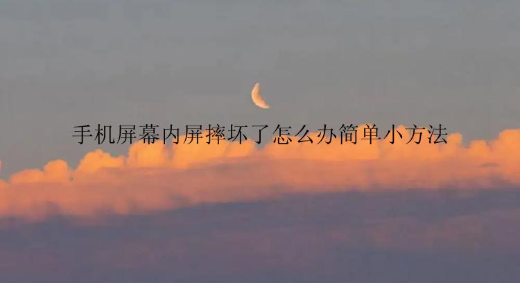 手机屏幕内屏摔坏了怎么办简单小方法