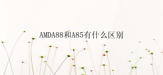 AMDA88和A85有什么区别