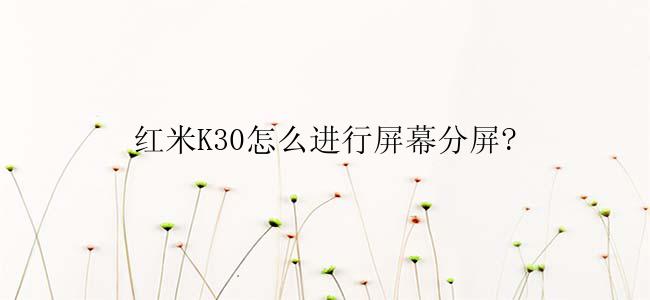 红米K30怎么进行屏幕分屏?