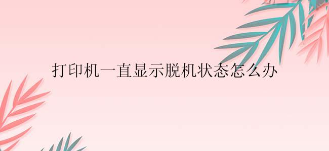 打印机一直显示脱机状态怎么办