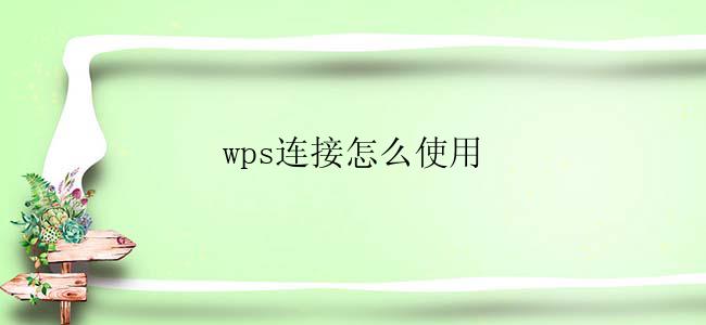 wps连接怎么使用