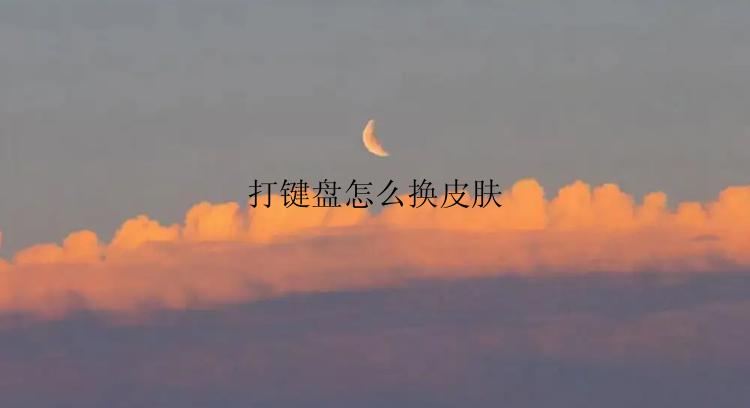 打键盘怎么换皮肤