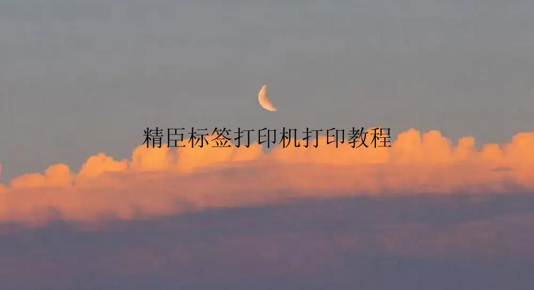 精臣标签打印机打印教程