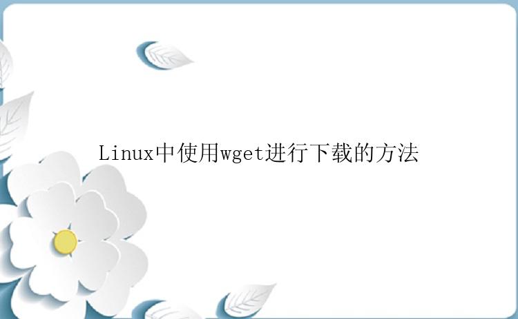 Linux中使用wget进行下载的方法