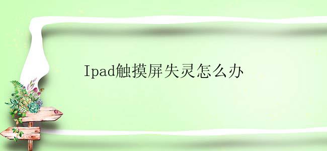 Ipad触摸屏失灵怎么办