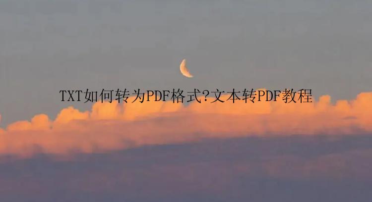 TXT如何转为PDF格式?文本转PDF教程