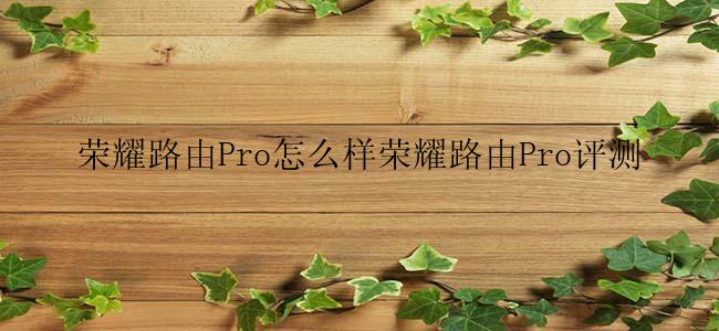 荣耀路由Pro怎么样荣耀路由Pro评测