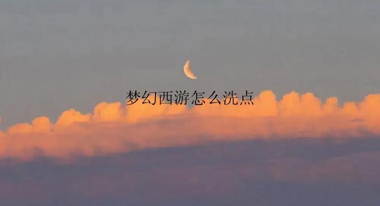 梦幻西游怎么洗点