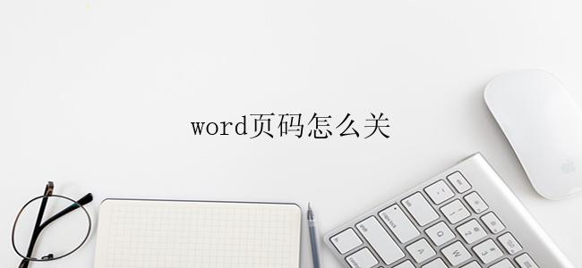 word页码怎么关