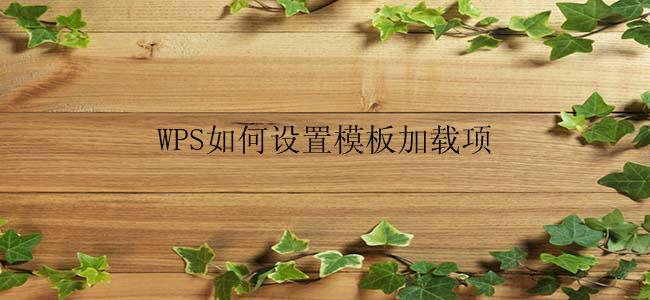 WPS如何设置模板加载项