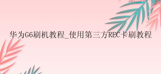 华为G6刷机教程_使用第三方REC卡刷教程