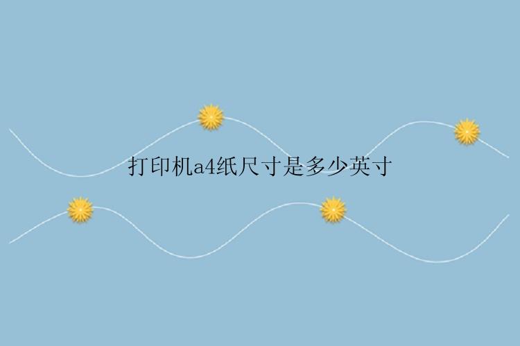 打印机a4纸尺寸是多少英寸