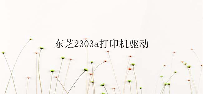 东芝2303a打印机驱动