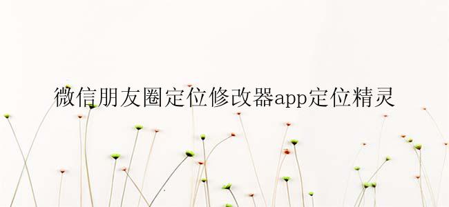 微信朋友圈定位修改器app定位精灵