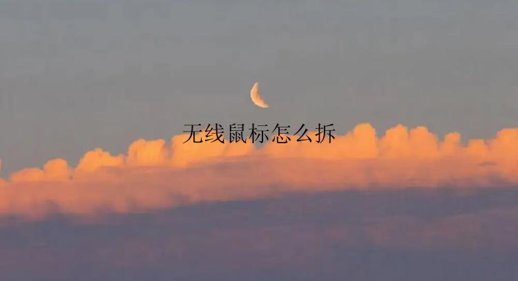 无线鼠标怎么拆