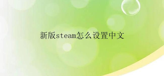 新版steam怎么设置中文