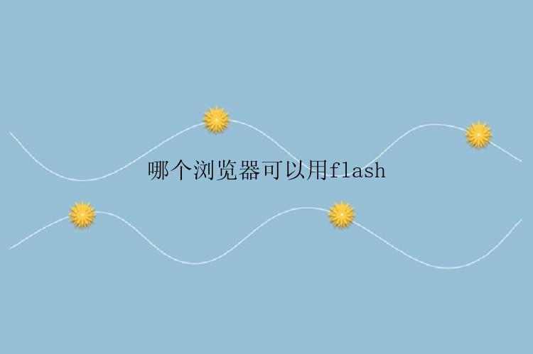 哪个浏览器可以用flash