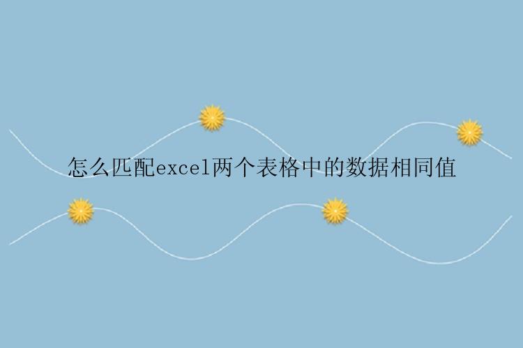 怎么匹配excel两个表格中的数据相同值