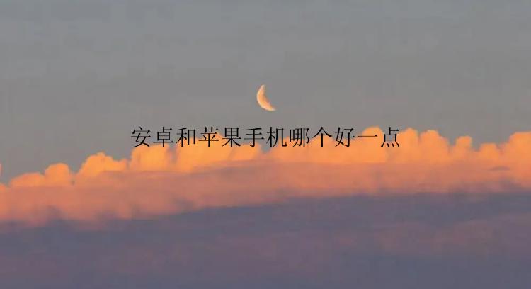 安卓和苹果手机哪个好一点？