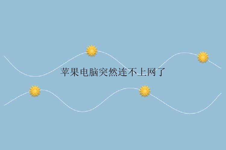苹果电脑突然连不上网了