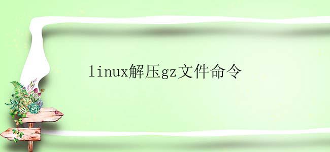 linux解压gz文件命令