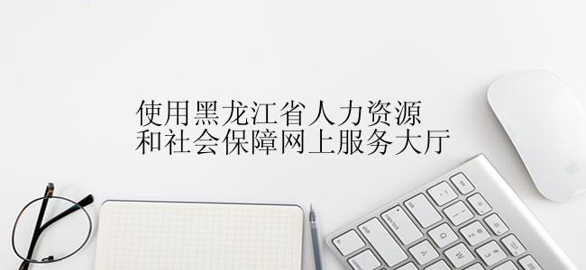 使用黑龙江省人力资源和社会保障网上服务大厅