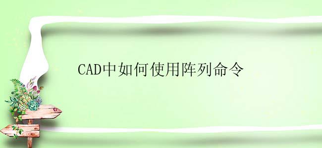 CAD中如何使用阵列命令