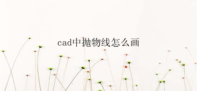 cad中抛物线怎么画