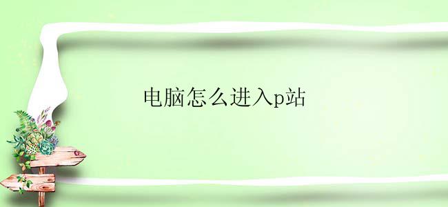 电脑怎么进入p站？