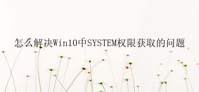 怎么解决Win10中SYSTEM权限获取的问题