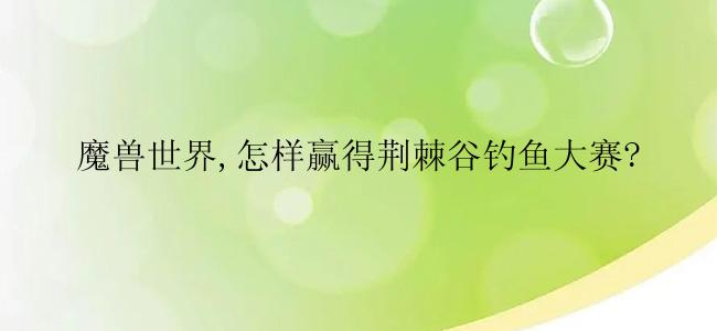 魔兽世界,怎样赢得荆棘谷钓鱼大赛?