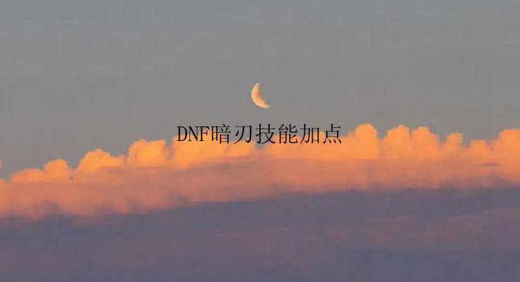 DNF暗刃技能加点